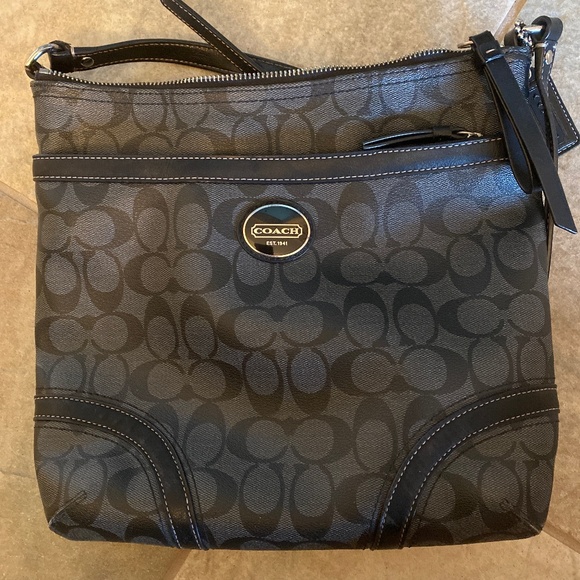 Coach Handbags - Coach Peyton crossbody silver grey black F18926